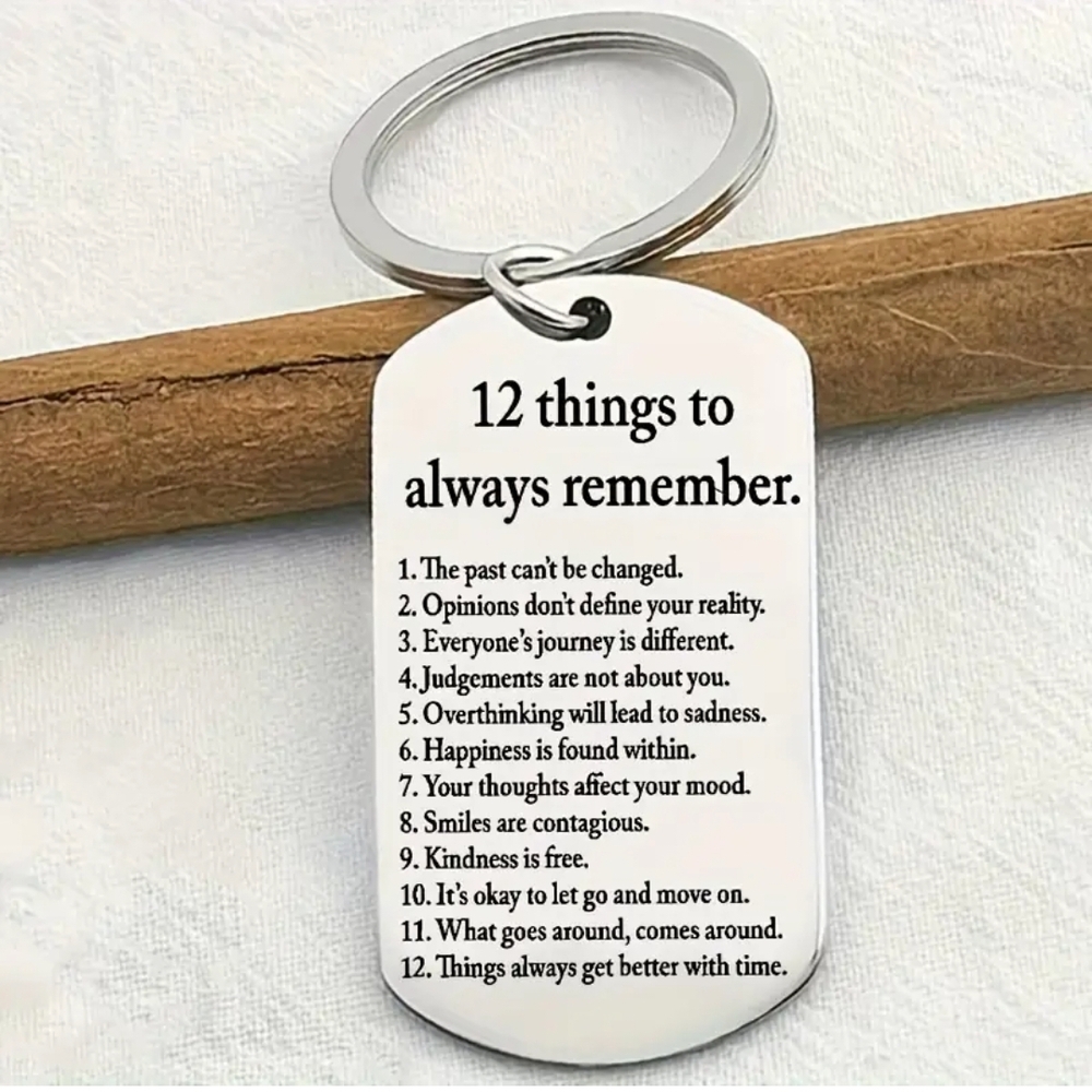 Inspirational Silver Keychain